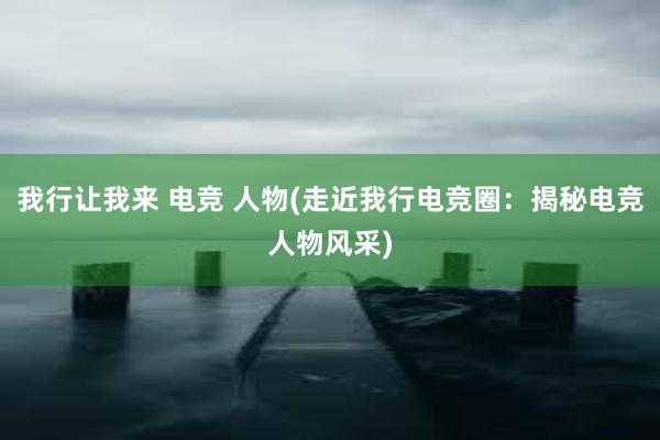 我行让我来 电竞 人物(走近我行电竞圈：揭秘电竞人物风采)