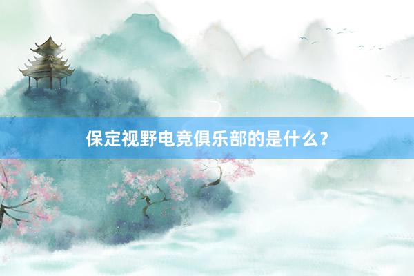 保定视野电竞俱乐部的是什么？